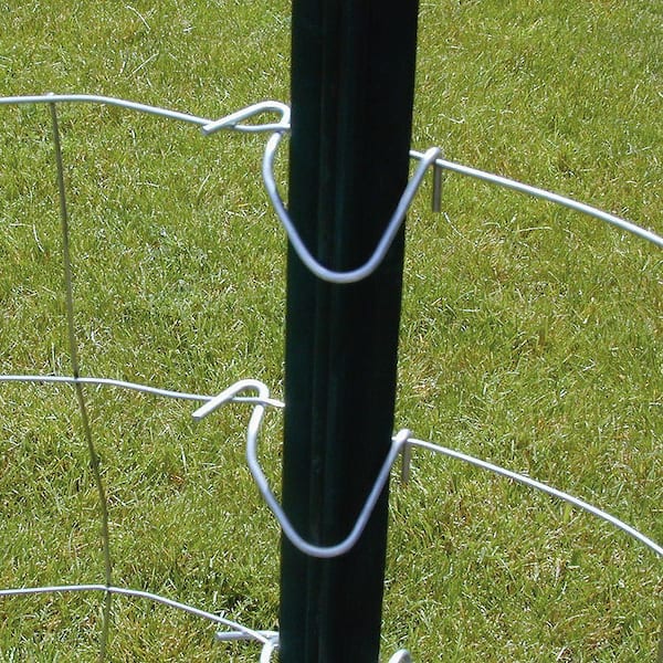 Everbilt 1-3/4 in. x 3-1/2 in. x 7 ft. Green Steel Fence T-Post