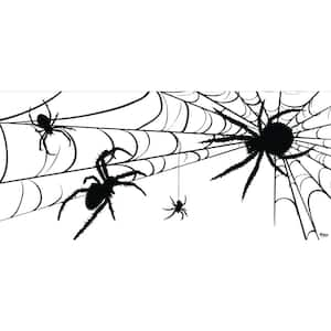 Halloween Spider Decorations, Aitey Halloween Scary Giant Spider Set with 4  Large Fake Spider, Spider Web, 20 Small Plastic Spiders, Cobwebs for