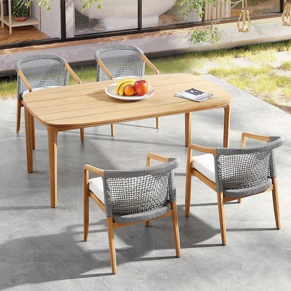 Riverdale 5-Piece Aluminum Outdoor Serving Bar Set with Cushions