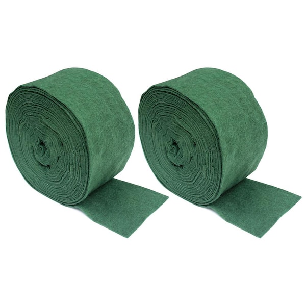 Wellco 4.7 in. x 65 ft. Single Layer Non-FilmTree Protector Wraps Green for Gardening Tree Protector (2-Pack)
