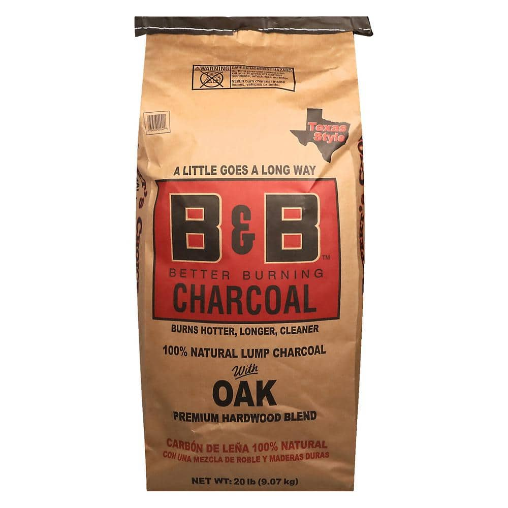 B&B BETTER BURNING CHARCOAL 20 Lbs. Oak Lump Charcoal 2 Pack B00042-35 ...