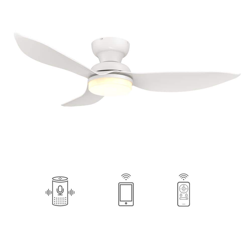 Daisy 45 in. Dimmable LED Indoor White Smart Ceiling Fan with Light and Remote, Works with Alexa and Google Home price history on PriceWatchPro