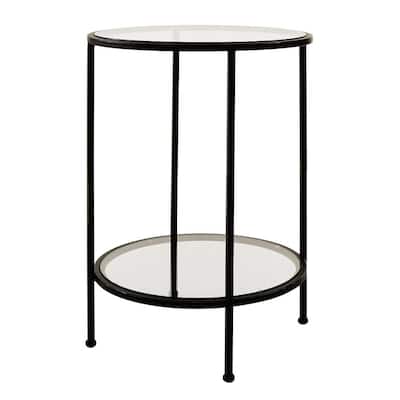 Round Glass End Tables Accent The Home Depot Round Glass End Tables Accent, Small Round Metal And Glass End Tables