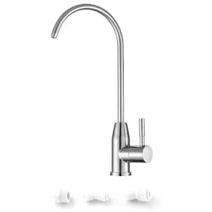Single-Handle Stainless Steel Filter Drinking Water Kitchen Purifier Beverage Faucet in Brushed Nickel