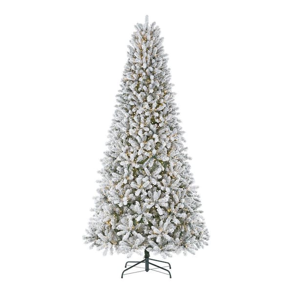 Home Accents Holiday 9 ft Starry Light Flocked Christmas Tree BrickSeek