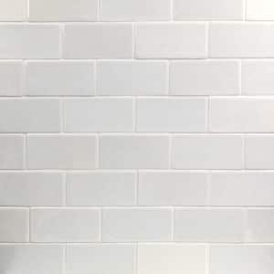 Delphi Subway Glacier White 3 in. x 6 in. Polished Wall Ceramic Tile (4 Sq. Ft. / Case)