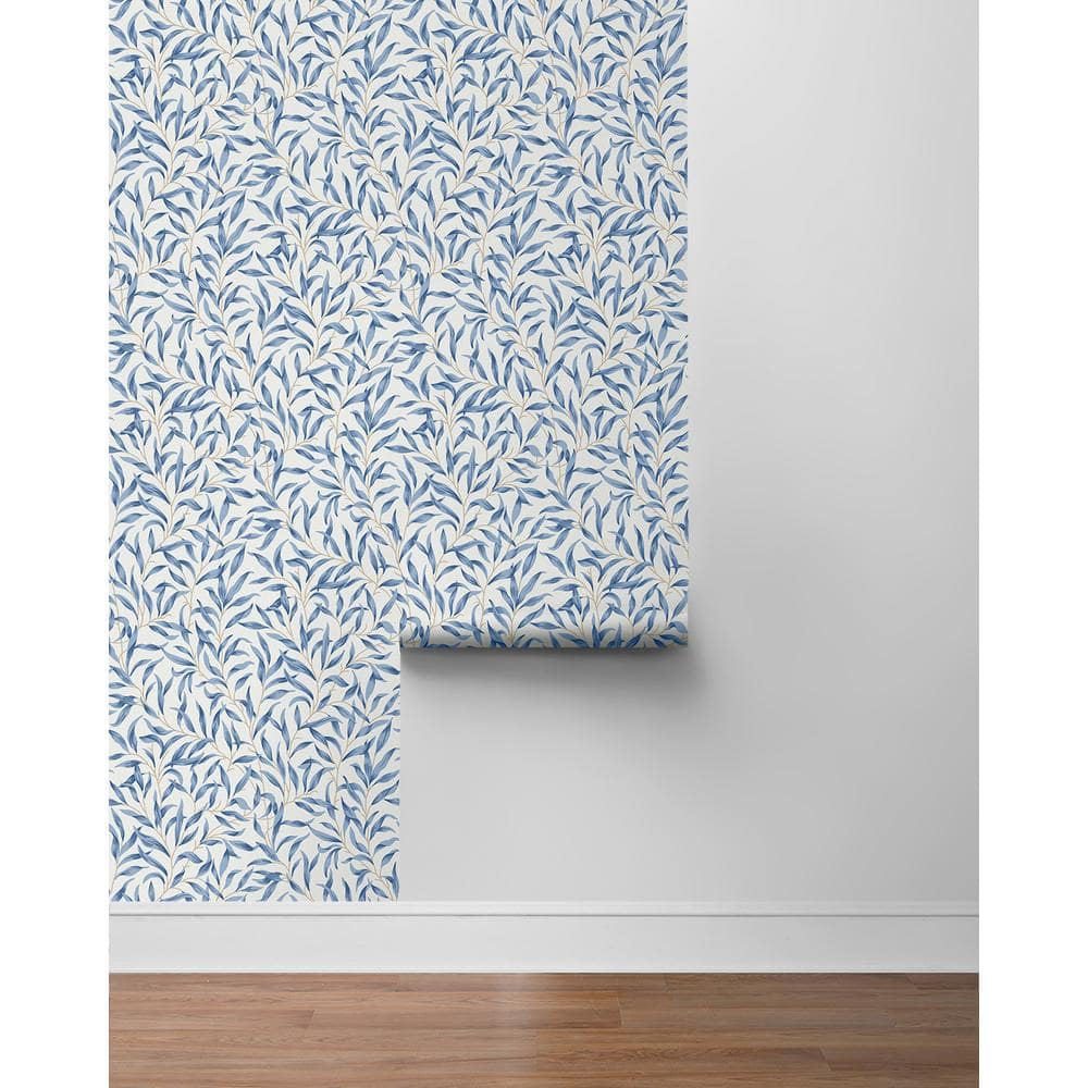 Blue Lake Botanical Peel and Stick Vinyl Wallpaper