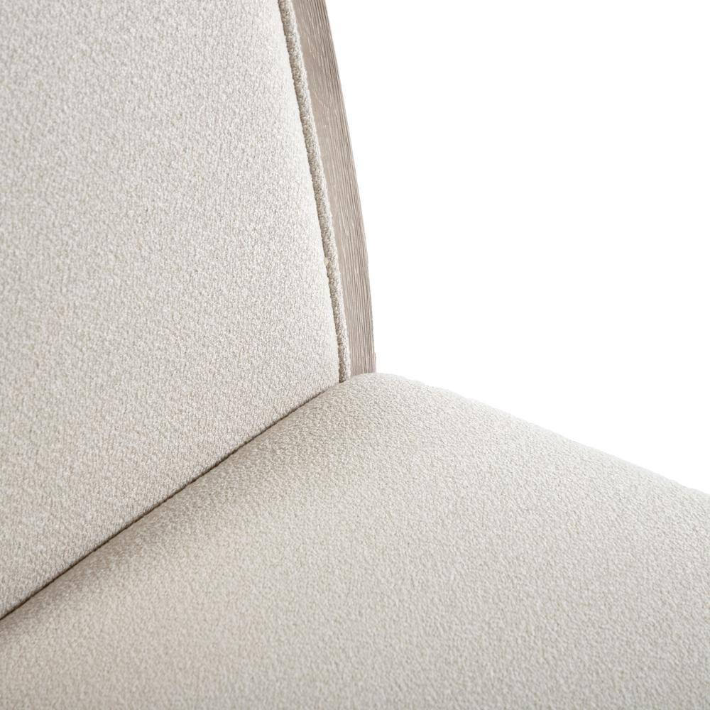 Natural Beige Upholstered Wood Side Chair Set
