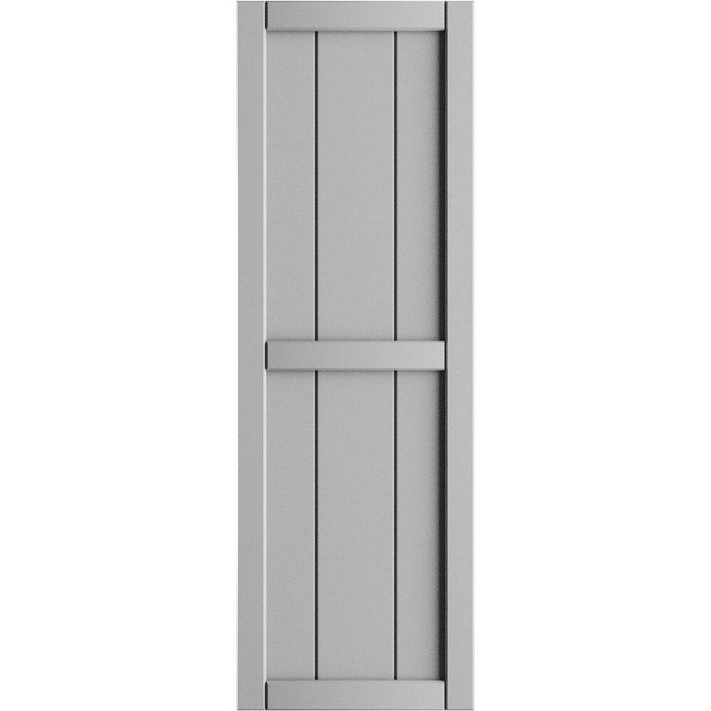 16-1/8 in. x 106 in. True Fit PVC 3-Board Framed Board and Batten Shutters Pair in Hailstorm Gray price history on PriceWatchPro
