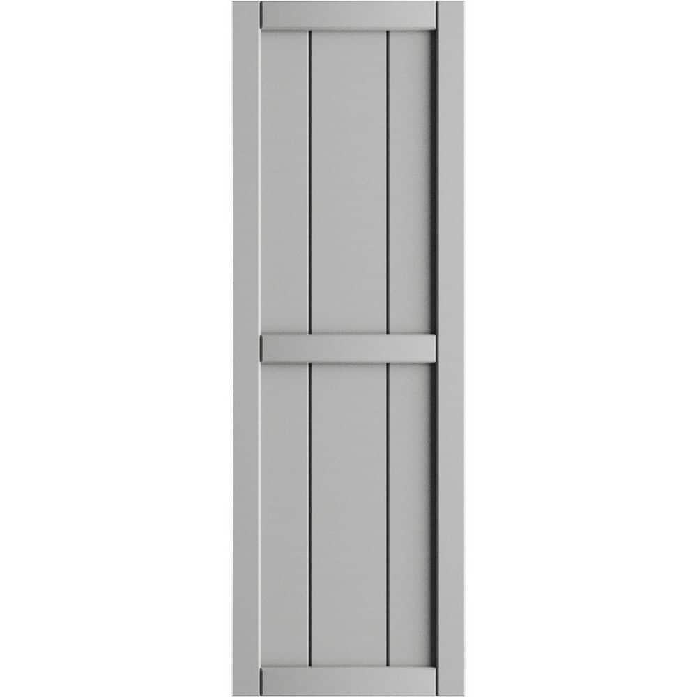 21-1/2 in. x 94 in. True Fit PVC 4-Board Framed Board and Batten Shutters in Hailstorm Gray (Per Pair) price history on PriceWatchPro