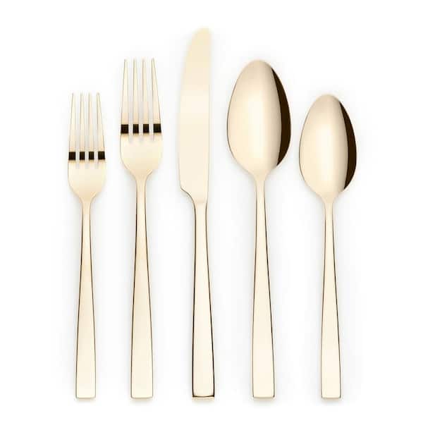 Ornative Tableware Kathryn 20-Piece Champagne 18/0 Stainless Steel Flatware Set (Service for 4)