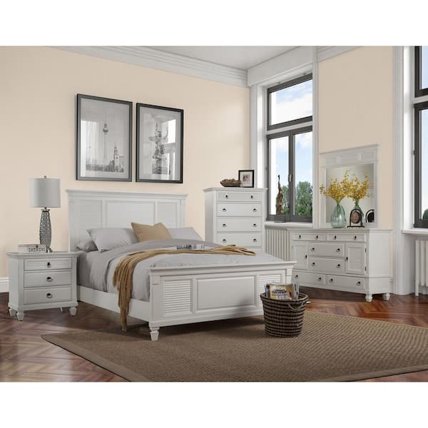 Unbranded Winchester White 5-Drawer 38 in. W Chest of Drawers