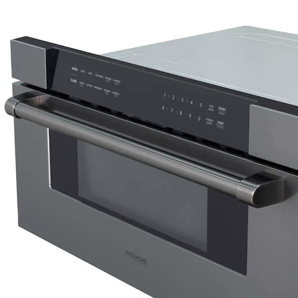 Koolmore 30 in. Black Stainless-Steel Microwave Drawer, 1.2 cu. ft
