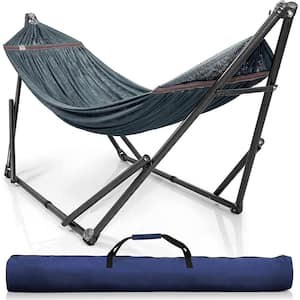 Universal 8.88 ft. Double Hammock with Adjustable Stand and Bag