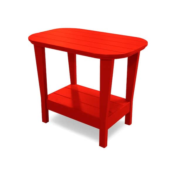 Leisure Line Classic Red Recycled Plastic Outdoor Side Table