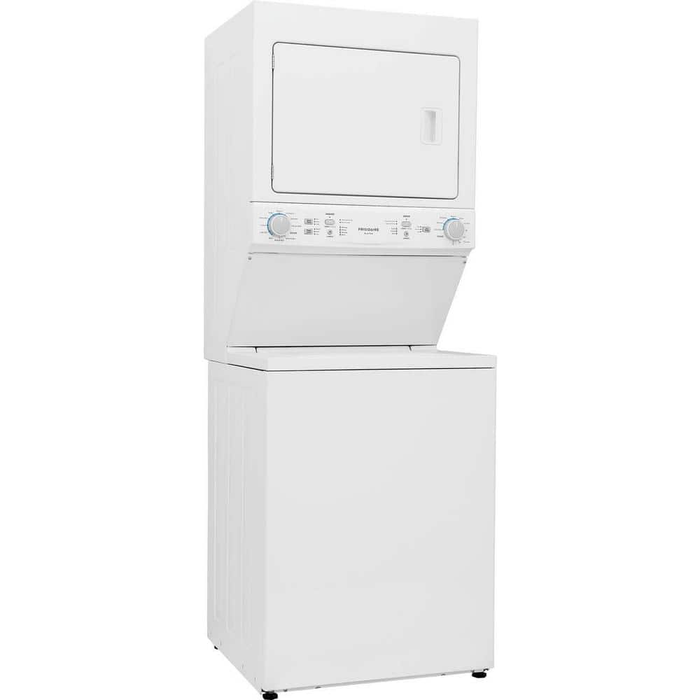 White Electric Stacked Washer and Dryer Combo