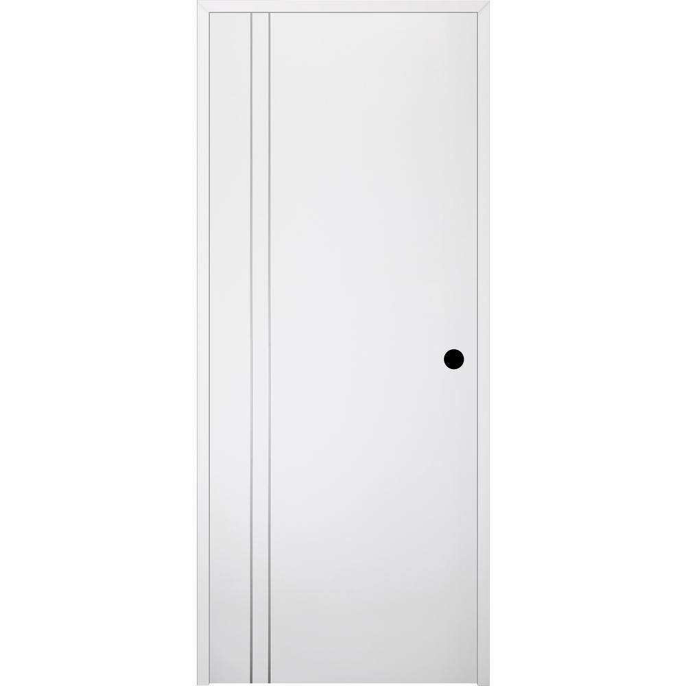 30 in. x 80 in. Smart Pro_2V Left-Hand Solid Composite Core Polar White Prefinished Wood Single Prehung Interior Door price history on PriceWatchPro