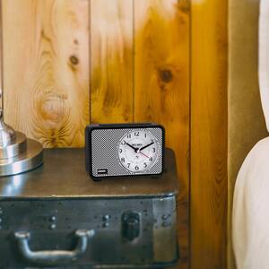 Analog Black Plastic Alarm Clock with Fast USB Charging Port - Model# 75109