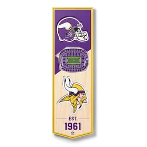 NFL Minnesota Vikings 6 in. x 19 in. 3D Stadium Banner-U.S. Bank Stadium