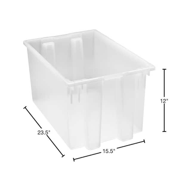 Small Plastic Box, 4.3 X 2.3 X 1.5 Stackable Mini Plastic