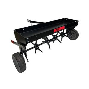 42 in. Tow Behind Plug Aerator with Easy-Storage Foldable Handle and Weight Tray