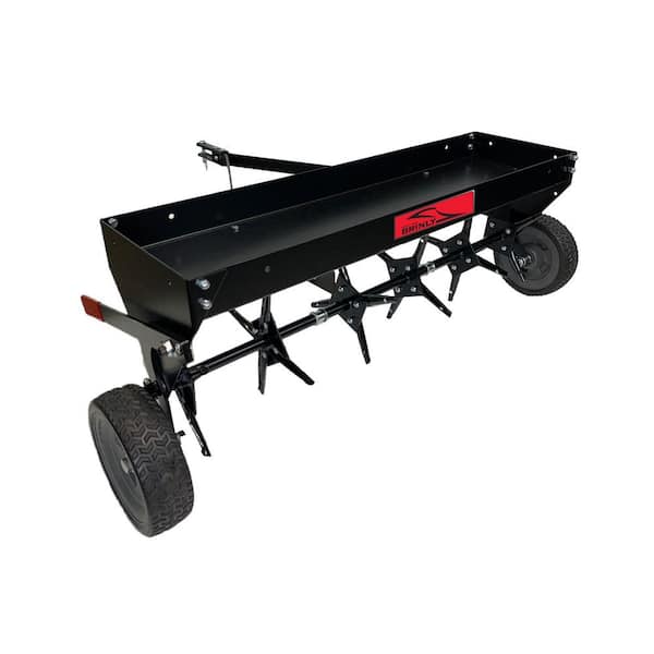 BrinlyHardy 42 in. Tow Behind Plug Aerator with EasyStorage Foldable