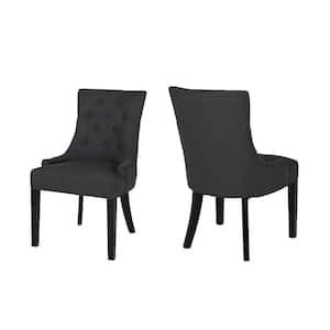 Cheney Dark Grey Fabric Upholstered Dining Chair (Set of 2)