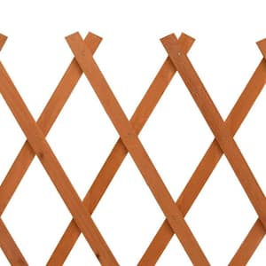 23.6 in. x 47.2 in. Wood Garden Trellis Fence, Orange