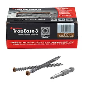 TrapEase 3 2-1/2 in. Color Match Deck Fastener - Saddle/Brown (75 Pack)