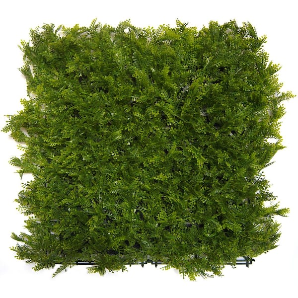 Green Smart Dekor 20 in. x 20 in. Artificial Fern Wall Panels (Set of 4)