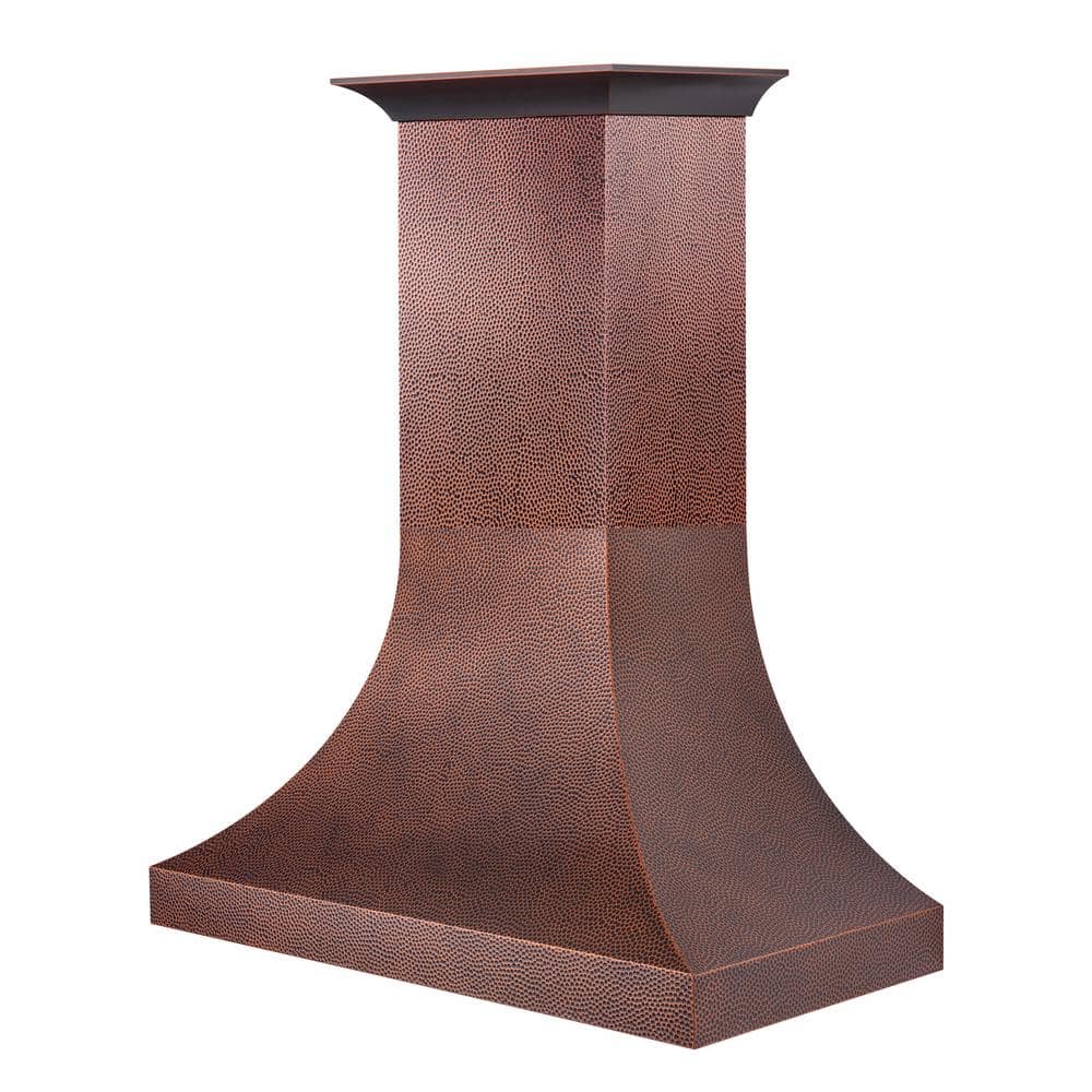 ZLINE Kitchen and Bath 48 in. 700 CFM Ducted Vent Wall Mount Range Hood in Hand Hammered Copper