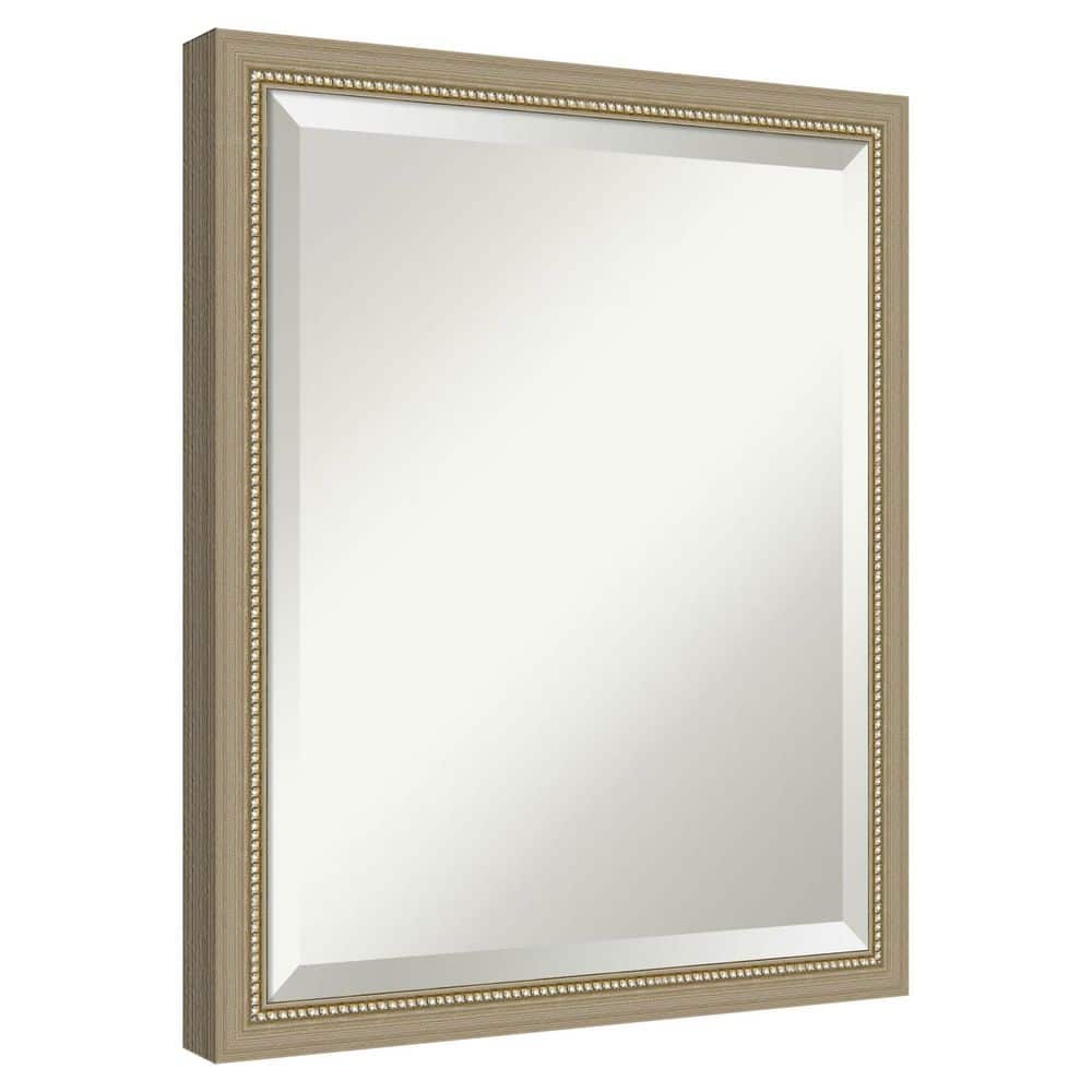 Belmont Distress Silver 18 in. x 22 in. Beveled Traditional Rectangle Wood Framed Wall Mirror price history on PriceWatchPro