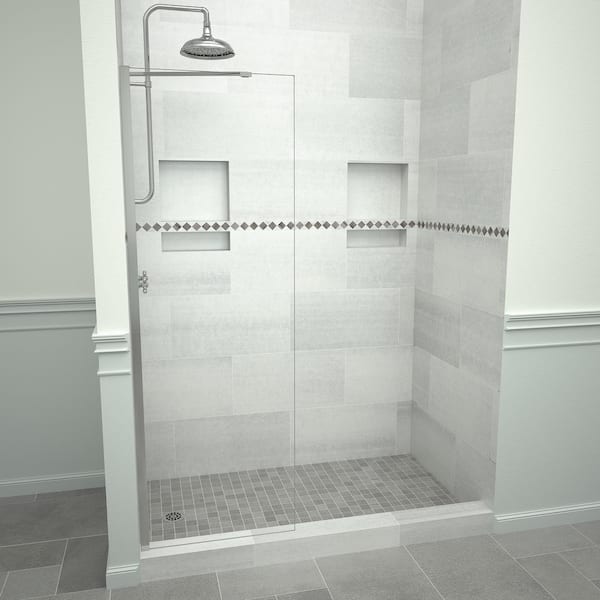 Tile Redi 5400 Series 48 In. W X 76 In. H Semi-frameless Fixed Shower 