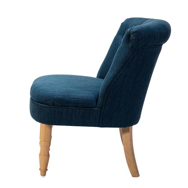 navy crushed velvet chair