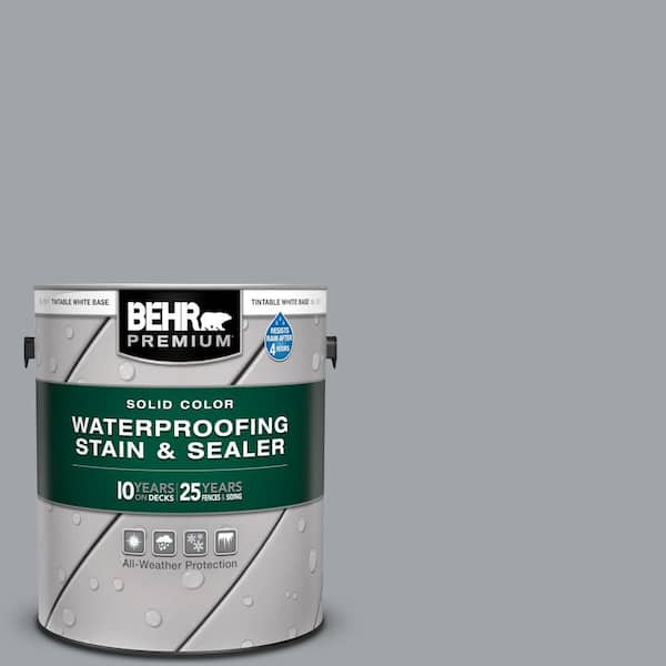 BEHR PREMIUM 1 gal. #ECC-33-1 Iron Wood Solid Color Waterproofing Exterior Wood Stain and Sealer