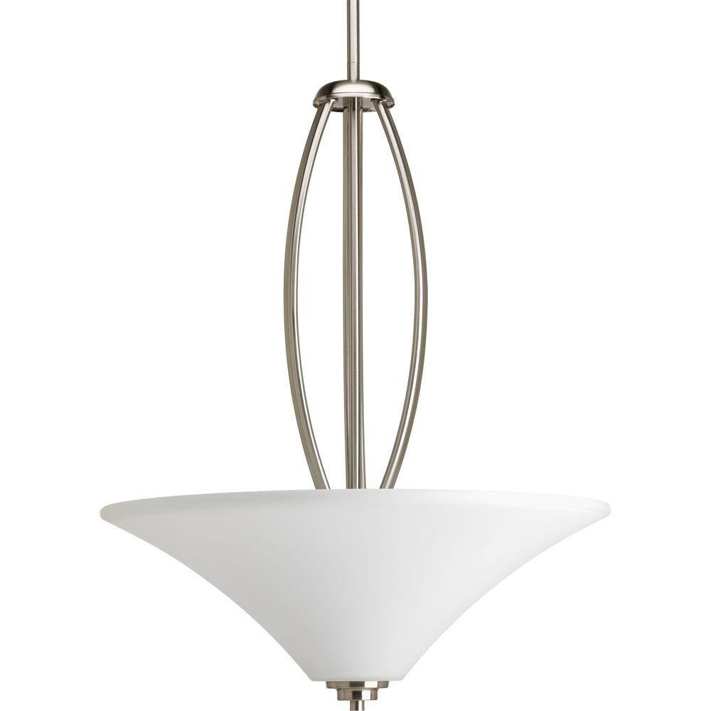 Progress Lighting Joy Collection 3-Light Brushed Nickel Foyer Pendant ...