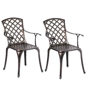 Bronze Cast Aluminum Indoor and Outdoor Dinning Chairs (2-Piece)