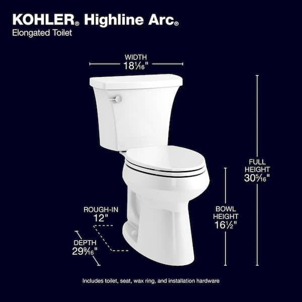 Sterling Windham White WaterSense Elongated Chair Height 2-Piece Toilet 12-in Rough-In Size Sterling Windham White WaterSense Elongated Chair Height 2-Piece Toilet 12-in Rough-In Size