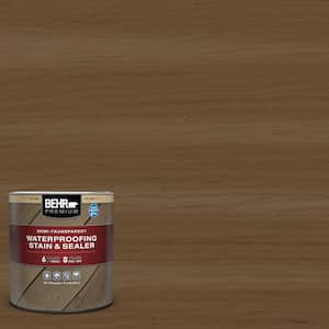 1 qt. #ST-109 Wrangler Brown Semi-Transparent Waterproofing Exterior Wood Stain and Sealer