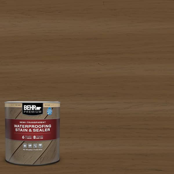 BEHR PREMIUM 1 qt. #ST-109 Wrangler Brown Semi-Transparent Waterproofing  Exterior Wood Stain and Sealer 507704 - The Home Depot