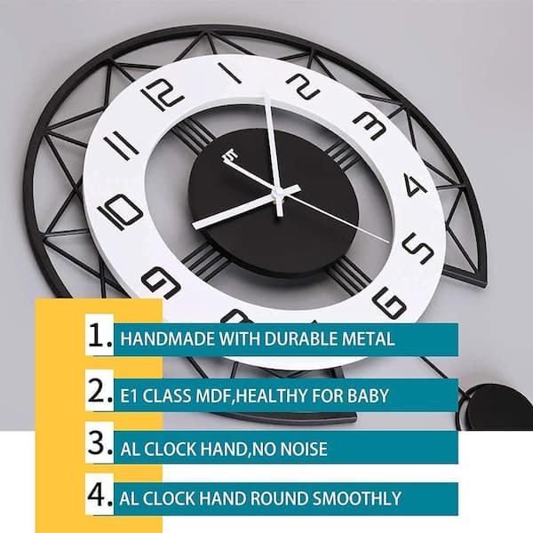 Buy Modern Metal Wall Clock with Silent Movement