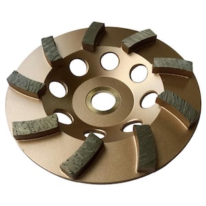 4.5 in. Diamond Grinding Wheel for Concrete and Masonry, 9 Turbo Diamond Segments, 7/8 in. - 5/8 in. Non-Threaded Arbor