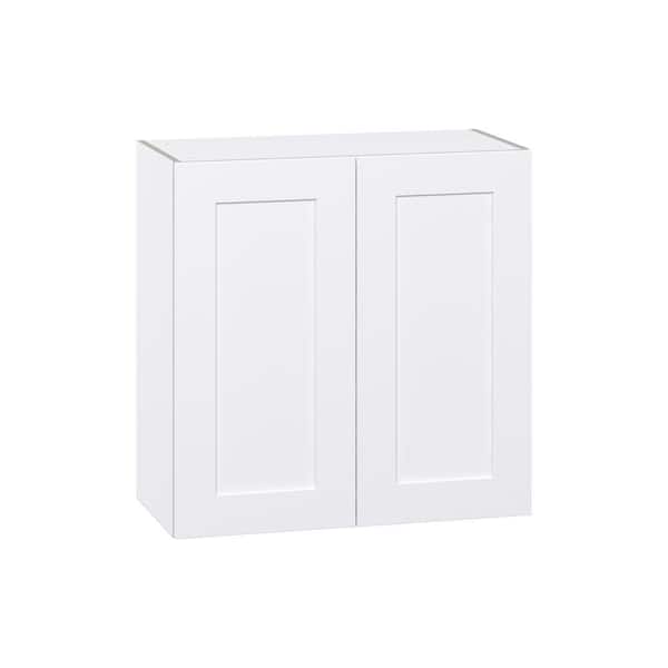 J COLLECTION Wallace Painted Warm White Shaker Assembled Wall Kitchen Cabinet (30 in. W x 30 in. H x 14 in. D)