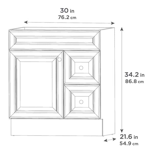 Glensford 60 in. W x 22 in. D Vanity Cabinet Only in Butterscotch Glensford 60 in. W x 22 in. D Vanity Cabinet Only in Butterscotch