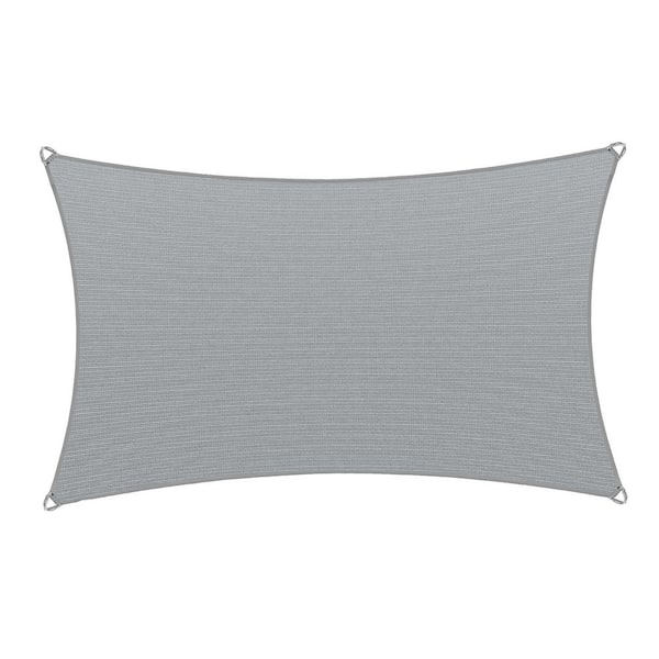20 ft. x 24 ft. Rectangle Pro Ring Sun Shade Sail 260 GSM Heavy Duty-Gray