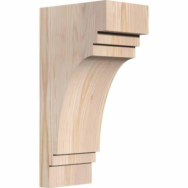 Ekena Millwork 5-1/2 in. x 8 in. x 16 in. Douglas Fir Pescadero Smooth Corbel