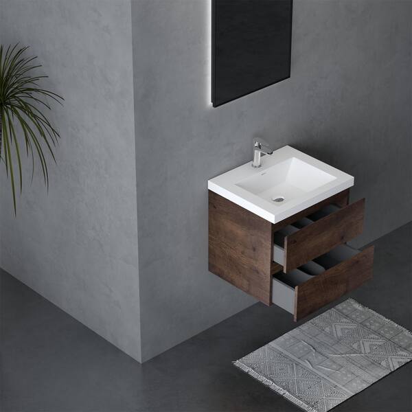 FUNKOL 30 in. W Simplicity Modern Float Mounting Bathroom Vanity