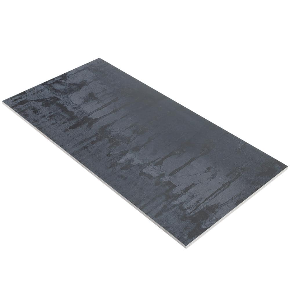 Large Dark Gray Matte Porcelain Rectified Floor and Wall Tile