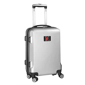 NCAA Northeastern 21 in. Silver Carry-On Hardcase Spinner Suitcase