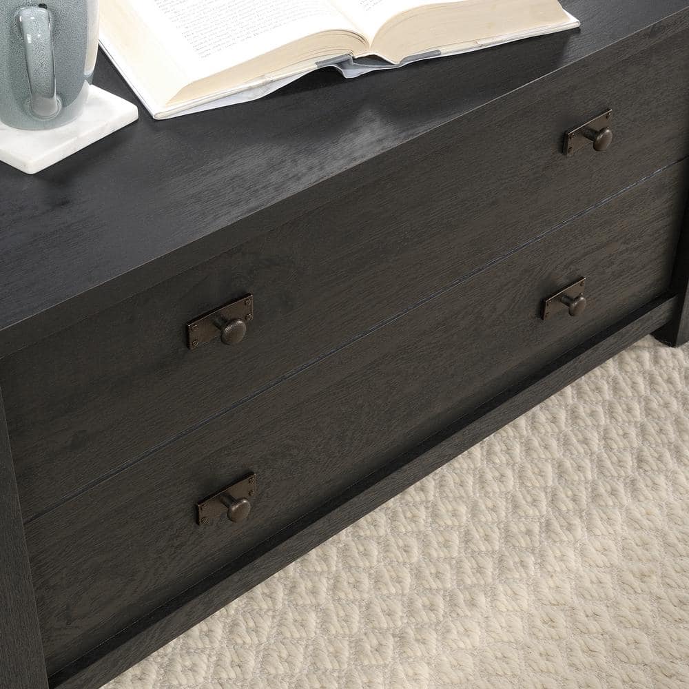 Raven Oak Rectangular Engineered Wood Coffee Table with Storage